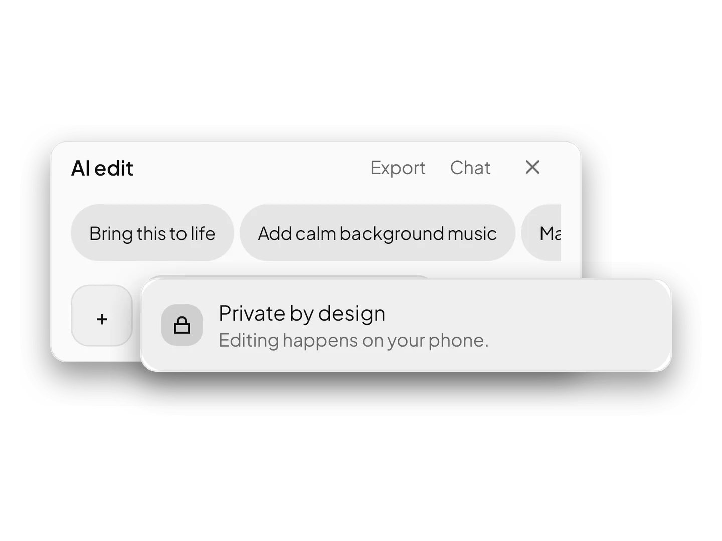 The editor dock, AI edit first.