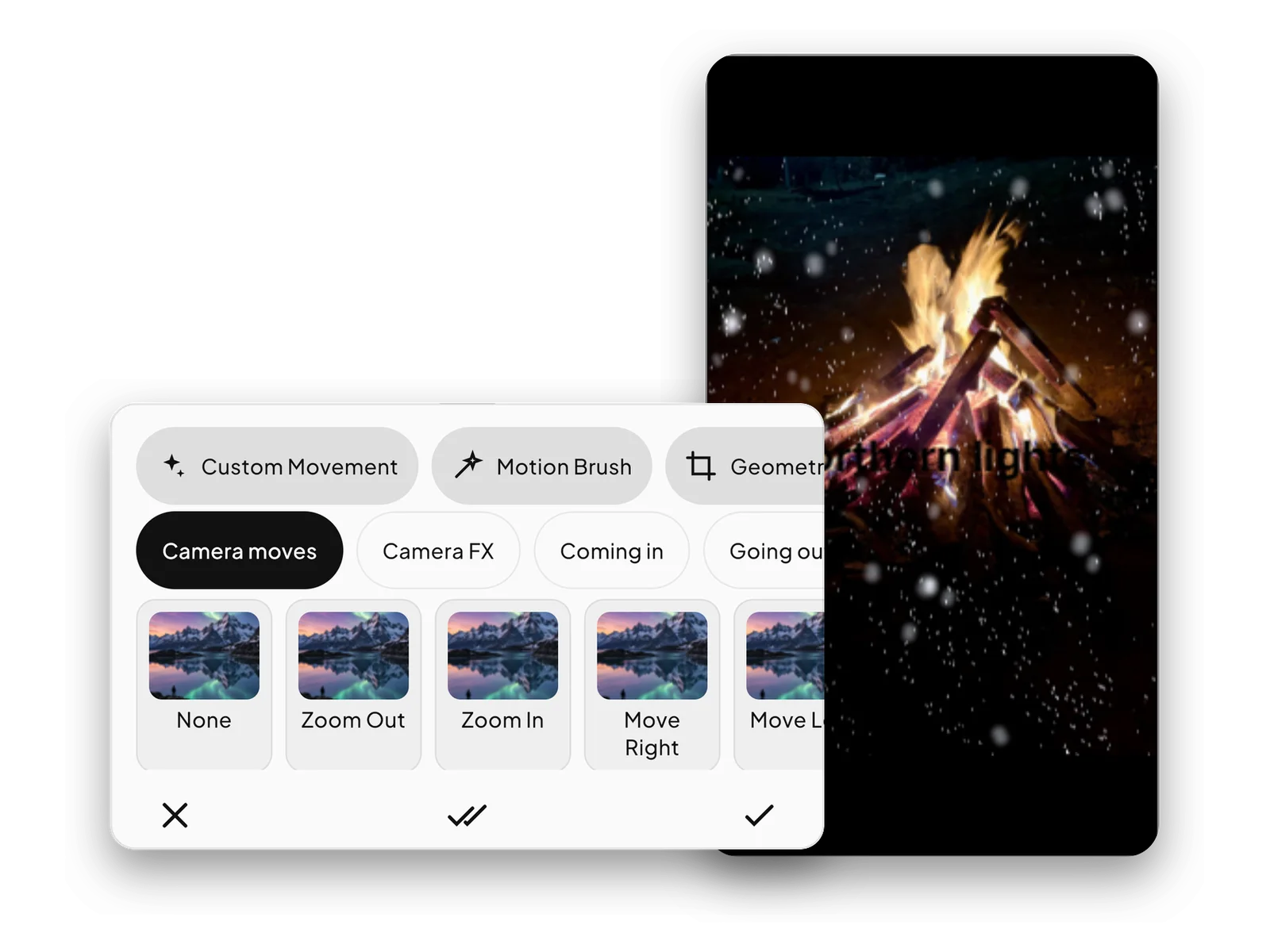 The editor, where you record a move by dragging over the picture.