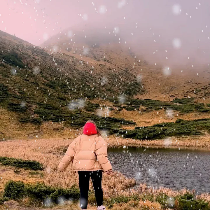 Snow falling, a loop that suits a GIF.